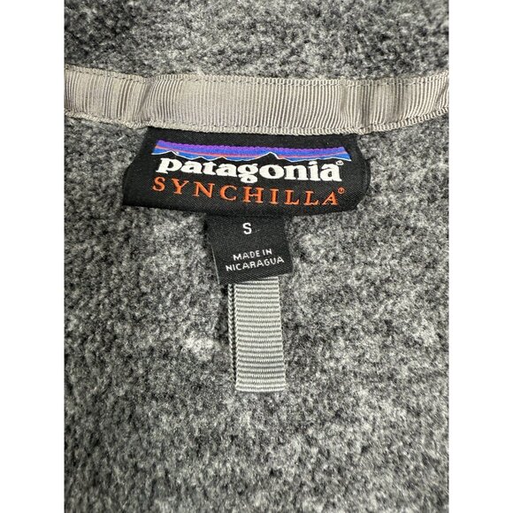 Patagonia Mens Synchilla Marsupial Jacket 1/2 Zip Fleece Pullover Sz Small Gray - Picture 6 of 10